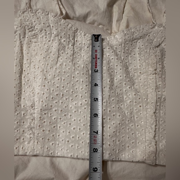 Avec Les Filles White Eyelet Women's Crop Top - NWT - Size S - Picture 8 of 10